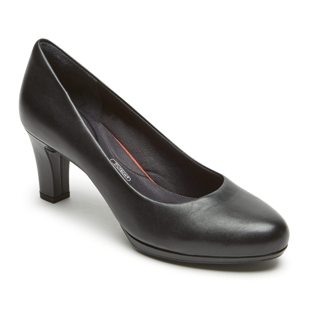 Rockport Singapore Womens Pumps - Total Motion Leah Black - NY2639048